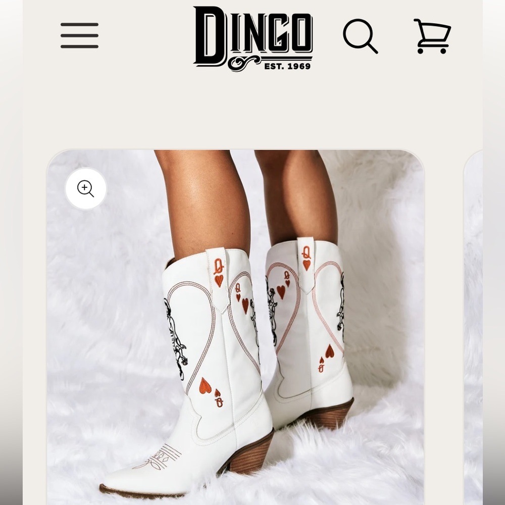 DINGO QUEEN A HEARTS LEATHER BOOT size 9 Sold Out Everywhere